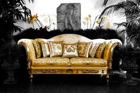 original versace lounge suite wth gold|Versace furniture store.